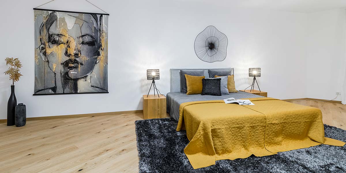Schlafzimmer mit Home Staging