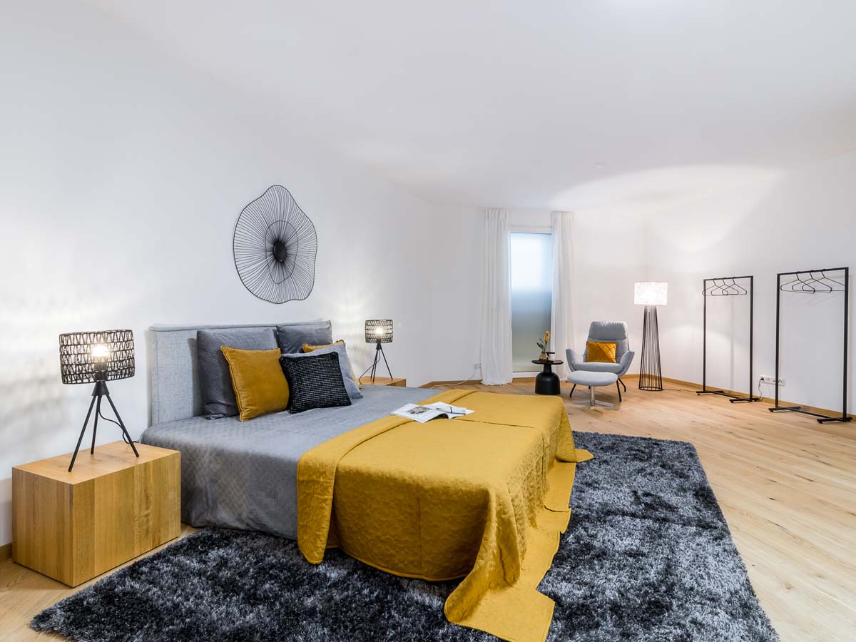 Schlafzimmer mit Home Staging
